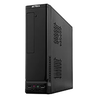 Gabinete ACTECK Mini Torre Slim Atom GS240 / Max MB M-ATX Fuente SFX 450w / 2xUSB 2.0 + 1xFan / Full Metalico + Frente Solido / Negro