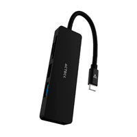 Acteck GATE 5 DH640 Alámbrico USB 3.2 Gen 1 (3.1 Gen 1) Type-C Negro, AC-934633