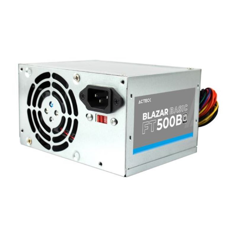 Fuente de Poder Acteck Blazar Basic FT500B ATX 500W, Caja X12 AC-938150, Eficiencia 80 Plus Gold