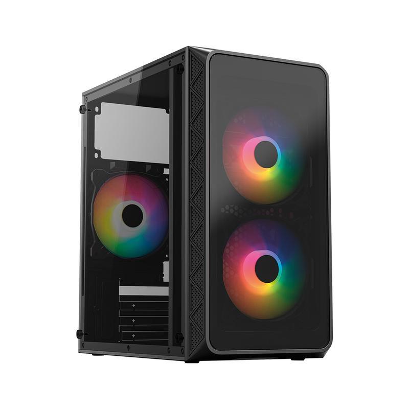 Gabinete Acteck Mini Torre Doom GI730/ 600W/ USB 3.0/ 2.0/ 3Vent/ Negro
