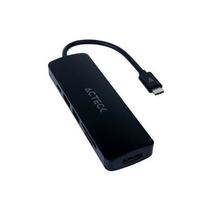Acteck Gate 6 DH660 Alámbrico USB 3.2 Gen 1 (3.1 Gen 1) Type-C Negro