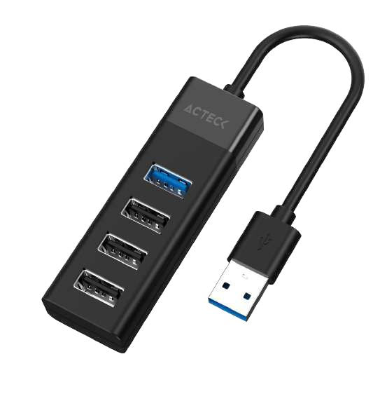 Acteck HUB USB AC-937061, 4 Puertos USB 3.0, Compatible con Windows y Mac