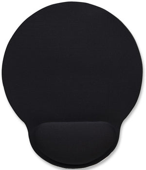 Manhattan Alfombrilla de ratón con reposamuñecas de gel, color negro, 241 × 203 × 40 mm, base antideslizante, garantía de por vida Ratón Monocromo Gel, Caucho Si Si