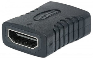 Manhattan Acoplador/conector HDMI recto, 4K@60 Hz, apto para TODOS los usos 4K y 1080p/HD, une 2 cables HDMI de hasta 5 m por lado, hembra/hembra, negro, Ultra HD 4K×2K, garantía de por vida, equivalente a GCHDMIFF Cable HDMI HDMI Hembra Hembra