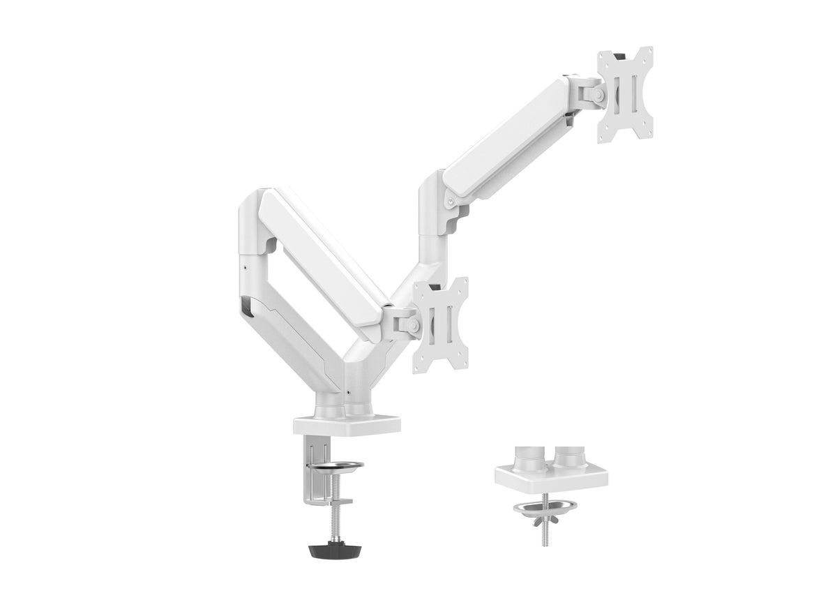 NA-0215 - NACEB SOPORTE ARTICULADO DE ESCRITORIO PARA 2 MONITORES BLANCO