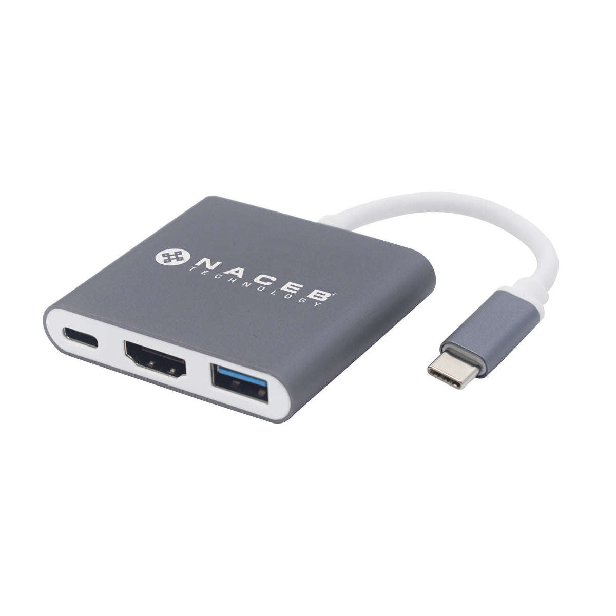 NA-0111 - Adaptador Tipo C a HDMI + USB 3.0 + PD Naceb Technology NA-0111