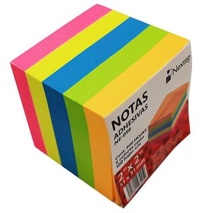 NEXTEP Nota Adhesiva NE-056, 100 Hojas, 76x76 mm, Color Amarillo