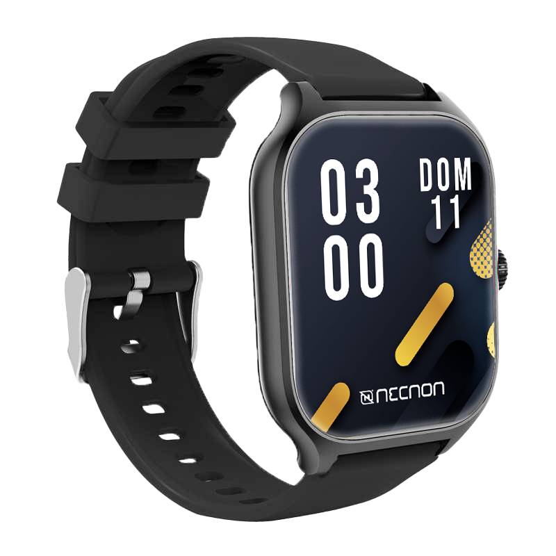 Smartwatch NECNON NSW-101 con Monitor de Ritmo Cardíaco, GPS Integrado y Resistente al Agua 50m