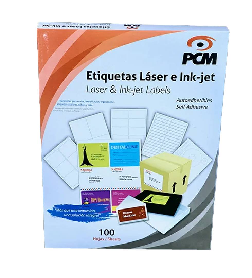 PCM Etiqueta PL5160100, Producto Empresarial, 100 Unidades, Adhesiva