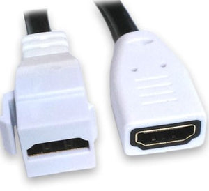 BRobotix 104691 cable HDMI 0,12 m HDMI tipo A (Estándar) Negro, Blanco
