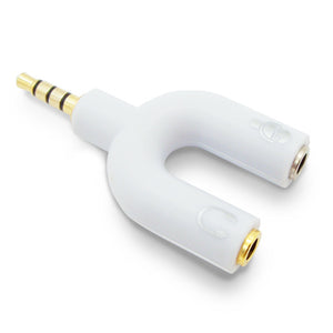 BRobotix 181802 cambiador de género para cable 3.5mm 2x 3.5mm Blanco