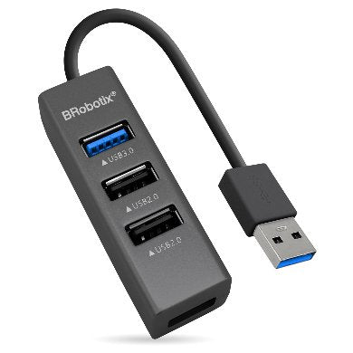HUB USB 2.0 BROBOTIX 4 Puertos Negro