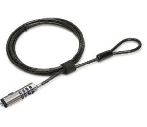 BRobotix 6000298 Cable antirrobo Negro, Plata Portátil Cerradura con combinación
