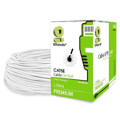 BOBINA CAT 5E CCA UTP 305M BLAN CO BROBOTIX - Cables