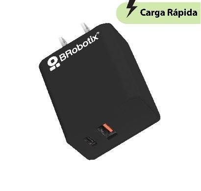 6005569 - CARGADOR 38W CARGA RPIDA DUAL V3.0 USB-A Y USB TIPO C NEGRO