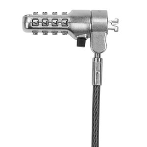 Targus DEFCON Cable Negro, Acero inoxidable Portátil Cerradura con combinación Acero galvanizado