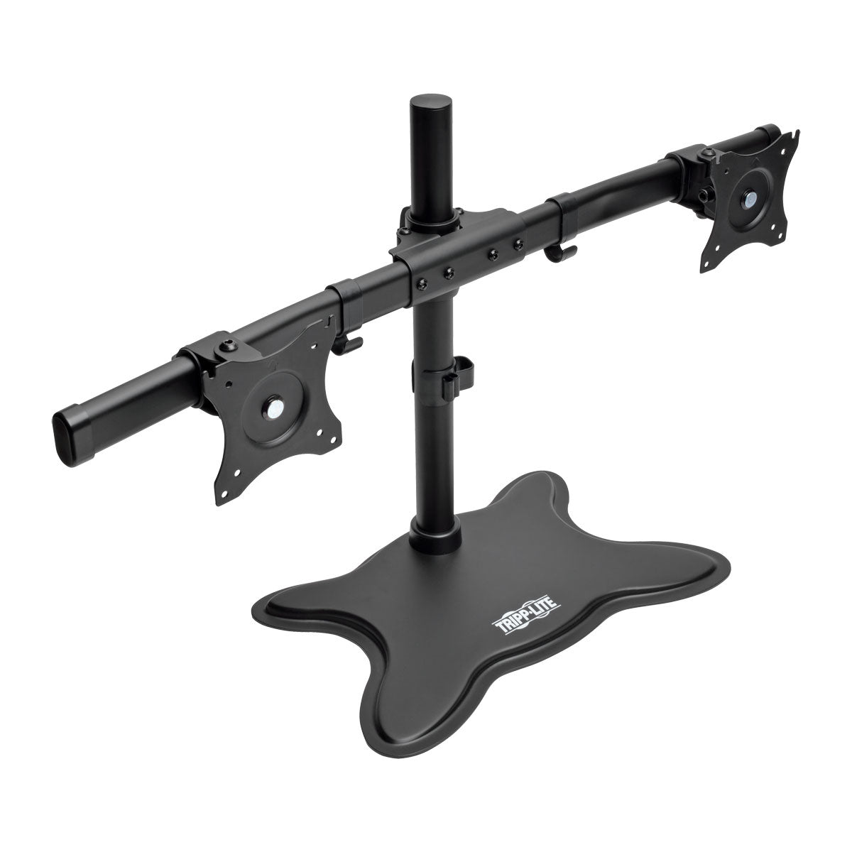 TRIPP-LITE Soporte de Escritorio para Dos Monitores DDR1327SDD, Soporta 27" cada uno, Ajuste de Altura 15 cm, Rotación 360°