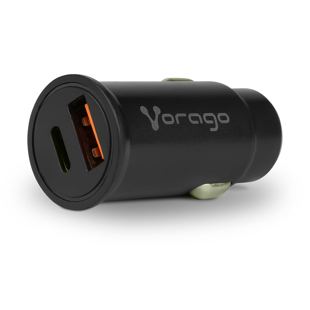 Cargador Auto VORAGO AU-305-BK USB/USB-C 20W