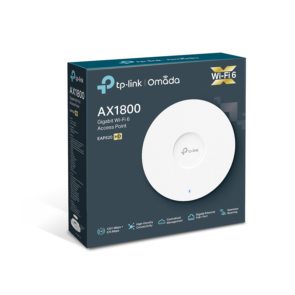 Punto de Acceso Omada 620 HD, 3 Puertos Gigabit, 802.11ac Wave 2, Montaje en Techo