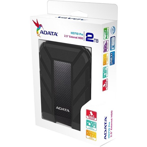ADATA Disco Duro Externo 2TB AHD710P-2TU31-CBK, USB 3.1, 2.5"