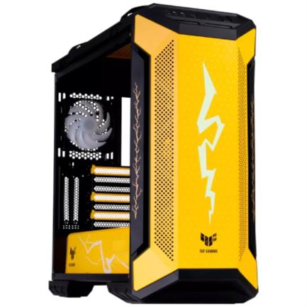 Gabinete Gamer Asus TUF Gaming GT501 Demon Slayer Zenitsu ITX mATX ATX EATX 4xFan Cristal Templado Amarillo