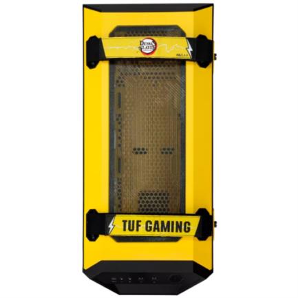 Gabinete Gamer Asus TUF Gaming GT501 Demon Slayer Zenitsu ITX mATX ATX EATX 4xFan Cristal Templado Amarillo