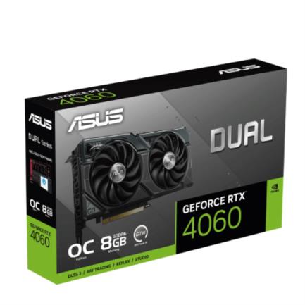 ASUS Dual -RTX4060-O8G NVIDIA GeForce RTX 4060 8 GB GDDR6, 128 Bit, 7680 x 4320 Pixeles, PCI Express 4.0