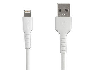 Cable StarTech Lightning a USB, 2m, Color Blanco, Certificado MFi