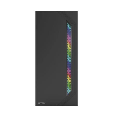 Gabinete Acteck Viken GM434, Midi-Tower, ATX/Micro-ATX/Mini-ITX, USB 2.0, con Fuente de 500W, sin Ventiladores Instalados, Negro