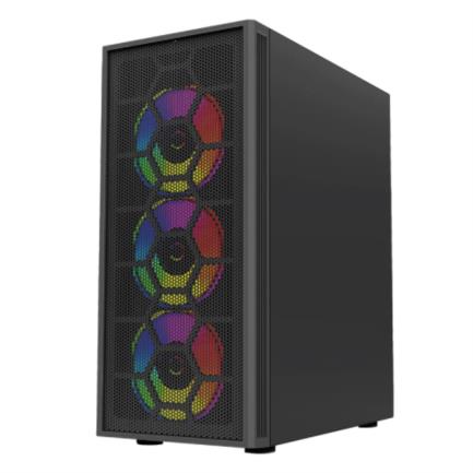 Gabinete Gamer Media Torre DragonflyII GM740 ATX, Panel Cristal, Negro, 4 Ventiladores, USB 3.0