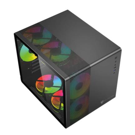 Gabinete Gamer Microtorre I930, Panel Izq Cristal, Negro, BR-936033