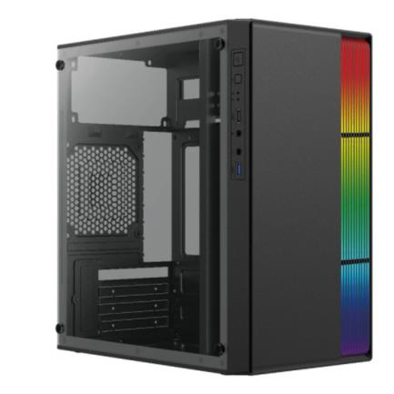 Gabinete Acteck Fusion II M-ATX USB 3.0 Negro, Fuente ATX500W, 935753