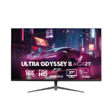 Monitor Gamer Acteck Plano 27" Ultra Odyssey II MGX27-VA 165Hz 1ms Full HD 1080p HDMI DP Type-C 15W 3.5mm VESA 100 x 100 mm Negro