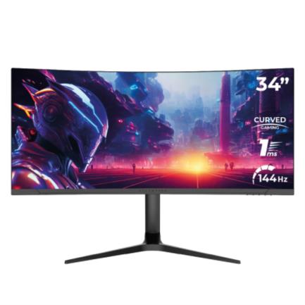Monitor Balam Rush 34 Extreme Earth MGX34C VA curvo negro WQHD 34" 1MS RGB 144Hz 2xHDMI 2xDP LED IPS 1000:1 DP 3440x1440 Curved