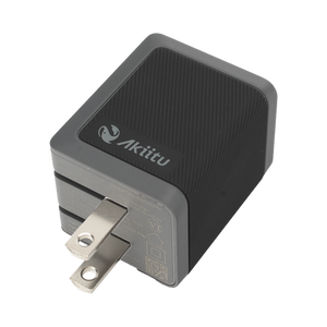 AKPAG35PN35W - Cargador de Pared GaN III / 35W / USB-C PD 35W + USB-A 22.5W / Carga Simultánea / Enchufe Plegable