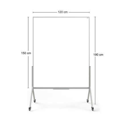 Pintarrón Móvil Alfra Dix Doble Superficie Metálico 120x150cm, Ruedas Giratorias, Bandeja Porta Accesorios