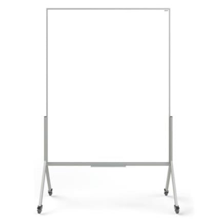 Pintarrón Móvil Alfra Dix Doble Superficie Metálico 120x150cm, Ruedas Giratorias, Bandeja Porta Accesorios