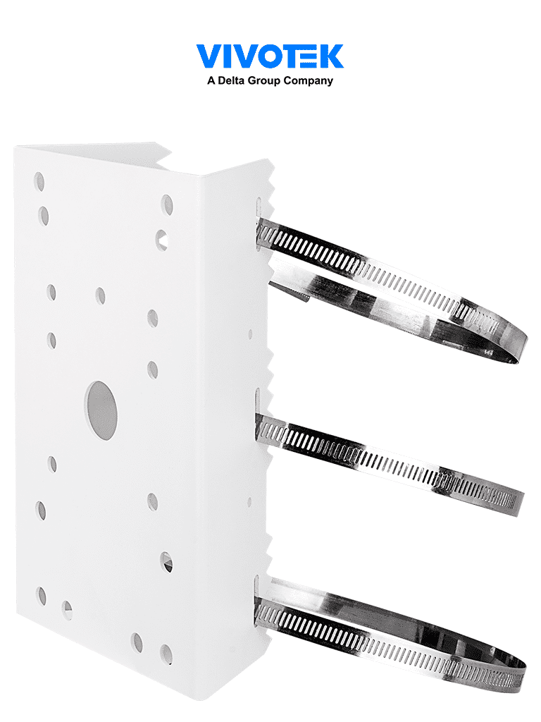 Soporte para montaje en poste de cámaras Vivotek AM-314, exterior, acero, blanco, V1, MCI2Q125