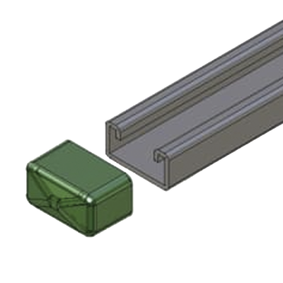 ANC-HS01 - Remate Cuadrado / Unicanal 4x2 / Material No Metálico / Color Verde Oscuro