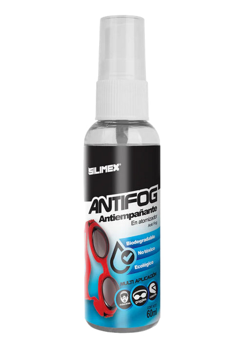 Silimex Antiempañante ANTIFOG 60ML, Ideal Para Googlees, Máscaras, Lentes