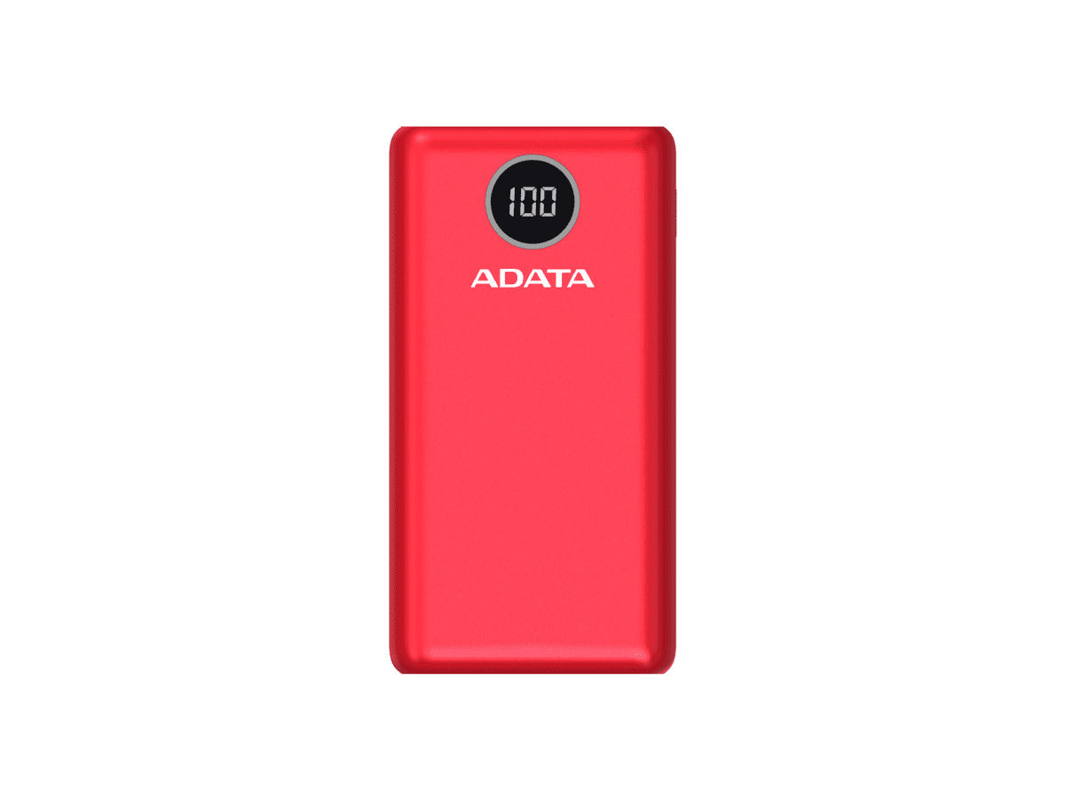 Cargador Portátil ADATA P20000QCD Tipo C, 20000mAh, Rojo