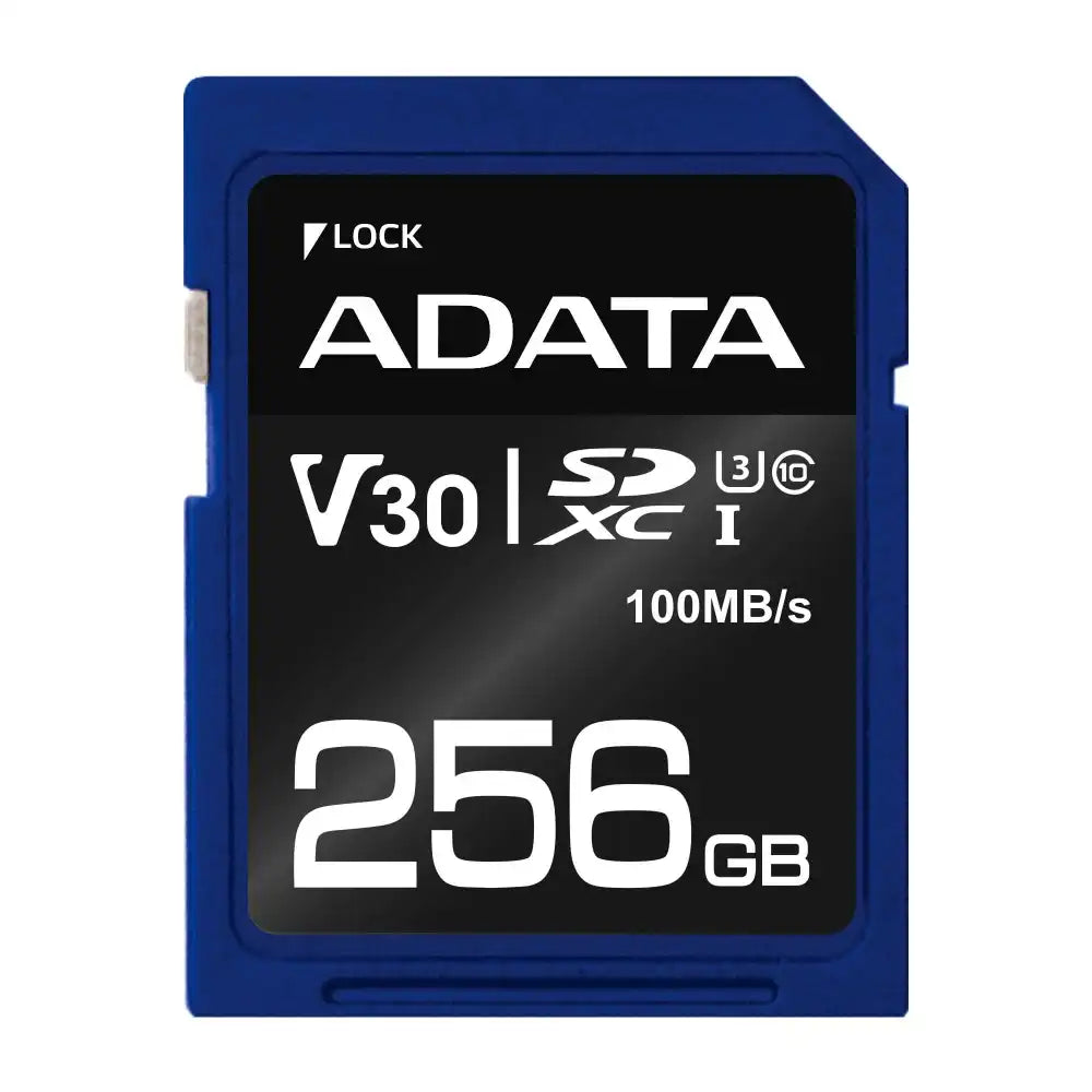 A-DATA Memoria SD Premier Pro 256GB CL10 V30, 100/80MBPS, 4K UHD