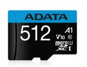 A-DATA Memoria Micro SD 512GB V10 FHD Clase 10 A1, Adaptador Incluido