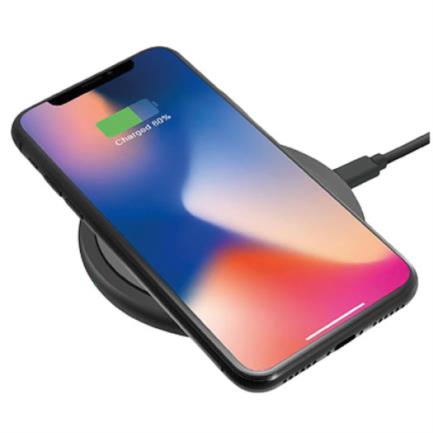 Cargador Inalámbrico Argomtech 10W Carga Rápida 90x90x10mm Micro USB Cable 1.2m Negro