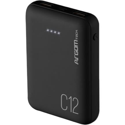 ArgomTech ARG-PB-1138BK batería externa Ión de litio 12000 mAh Negro | Baterías externas