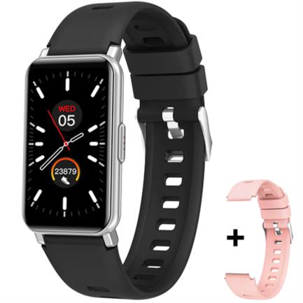 Smartwatch Skeiwatch B20 1.45" IPS IP68 172x320p 2 Correas Incluidas Negro y Rosa