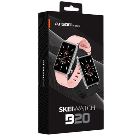 Smartwatch Skeiwatch B20 1.45" IPS IP68 172x320p 2 Correas Incluidas Negro y Rosa