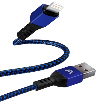 Cable Lightning a USB 2.0 Argomtech 1.8m 480 Mbps Carcasa Metálica Nailon Azul