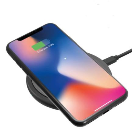 Cargador Inalámbrico Argomtech Rápido 15W Certificación QI/FCC Micro USB Negro