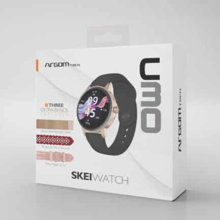Smartwatch Argomtech Skeiwatch C30 1.30" IPS 320x320p Bluetooth 220mAh Oro Rosa